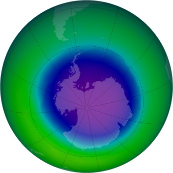 October 1998 monthly mean Antarctic ozone